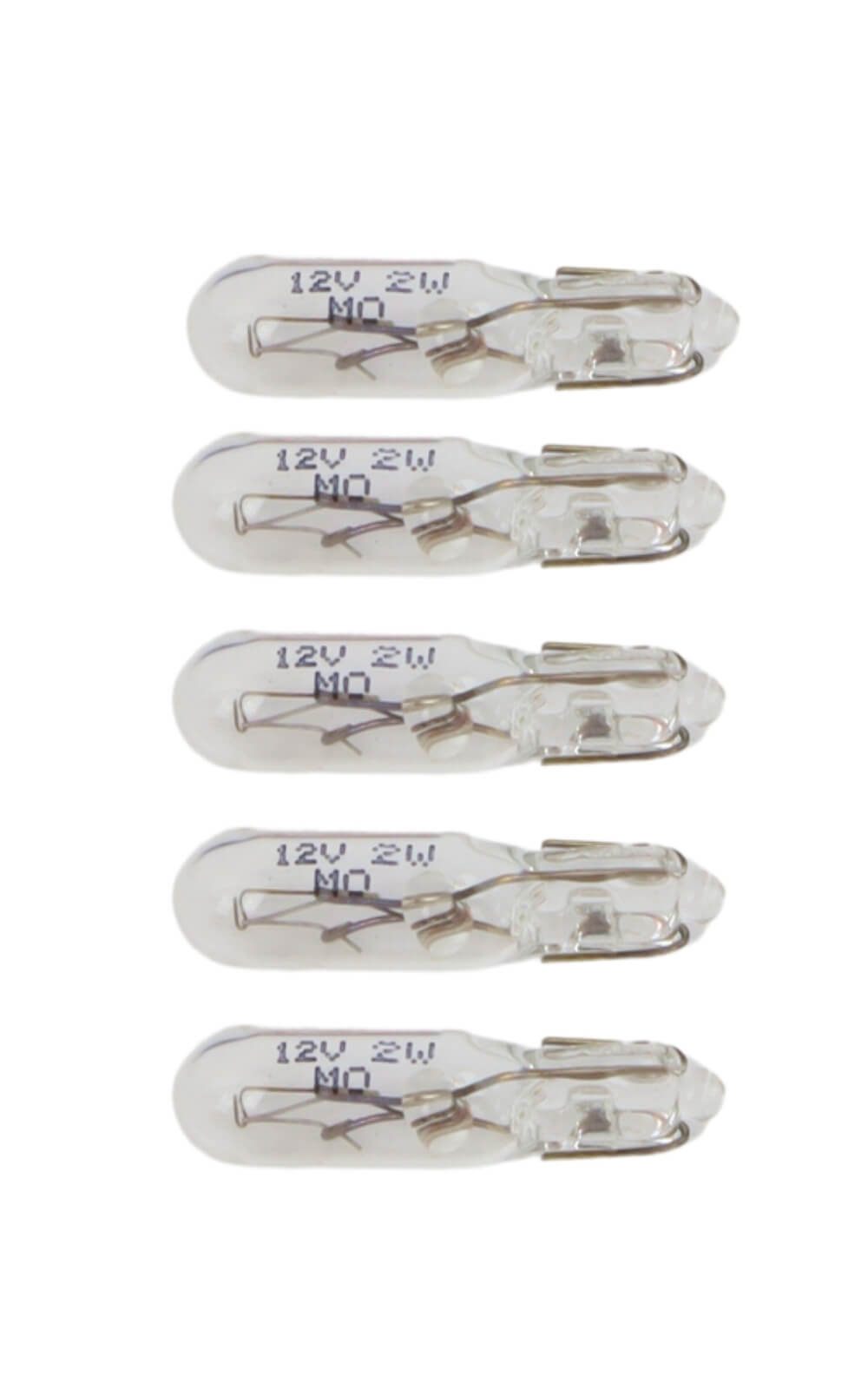 Glassockellampen, 5 Stück, 12 Volt, 2 Watt