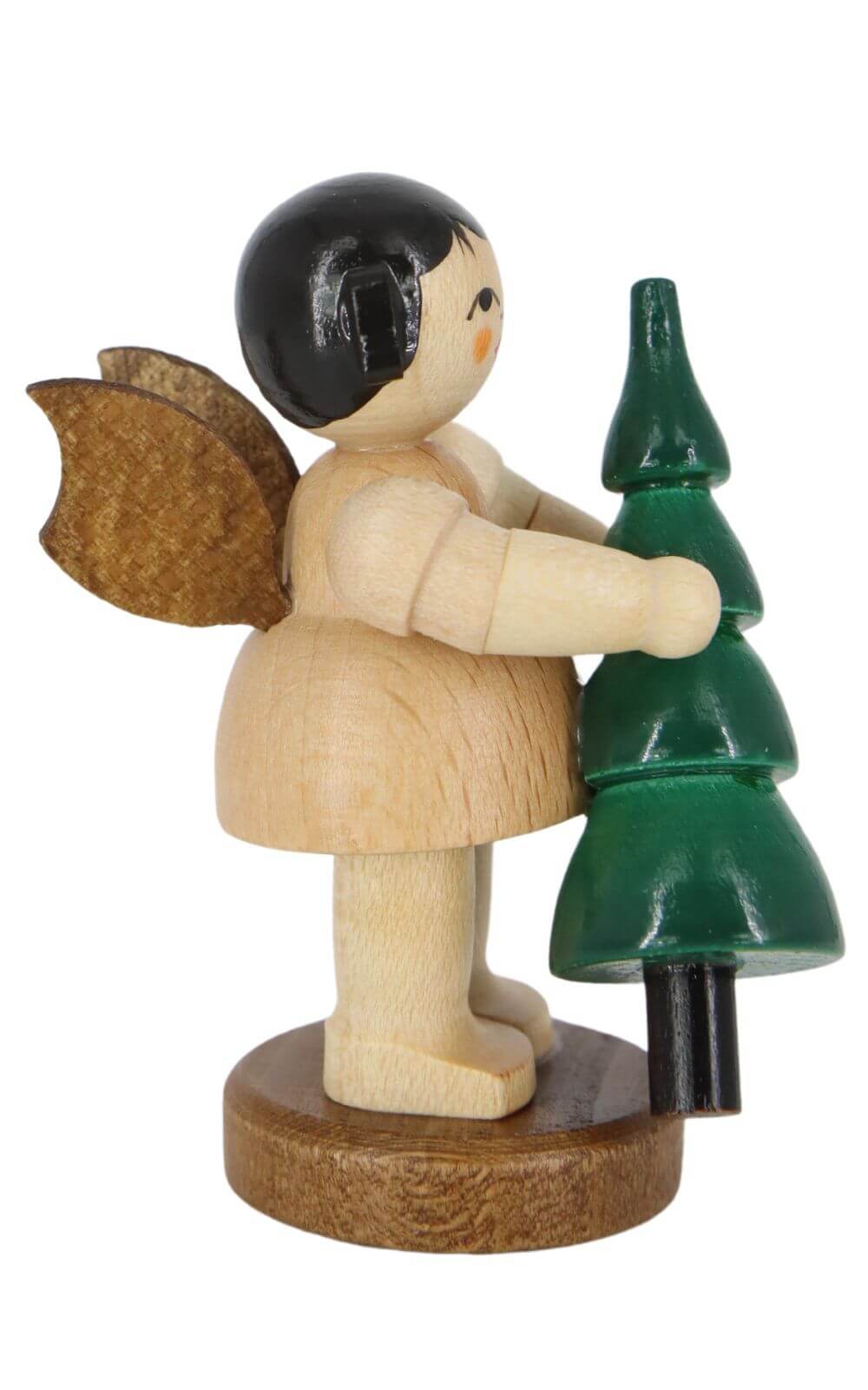 Weihnachtsengel mit Weihnachtsbaum, natur von Figurenland Uhlig GmbH_2