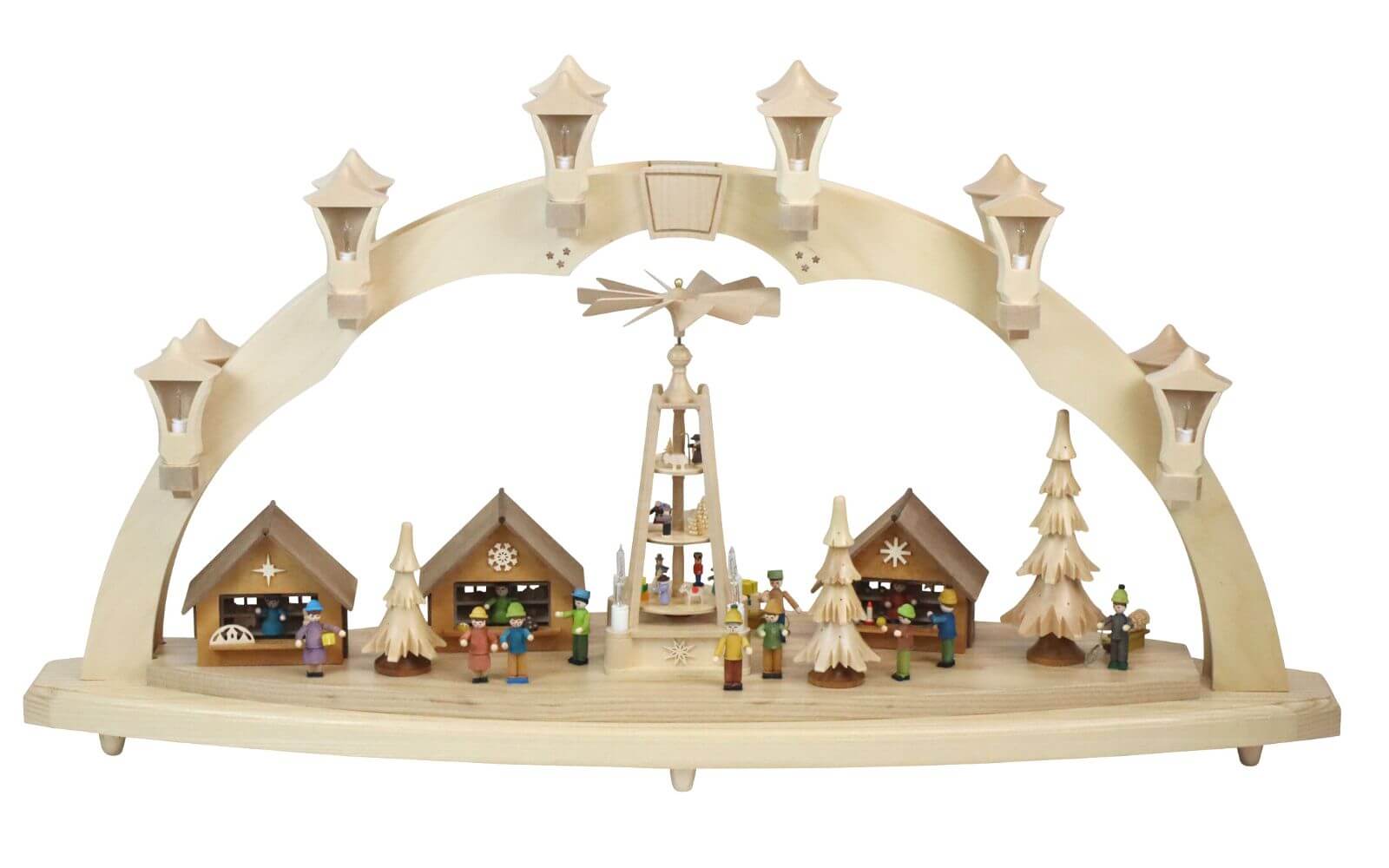 Schwibbogen Weihnachtsmarkt, 80 cm von Richard Glässer