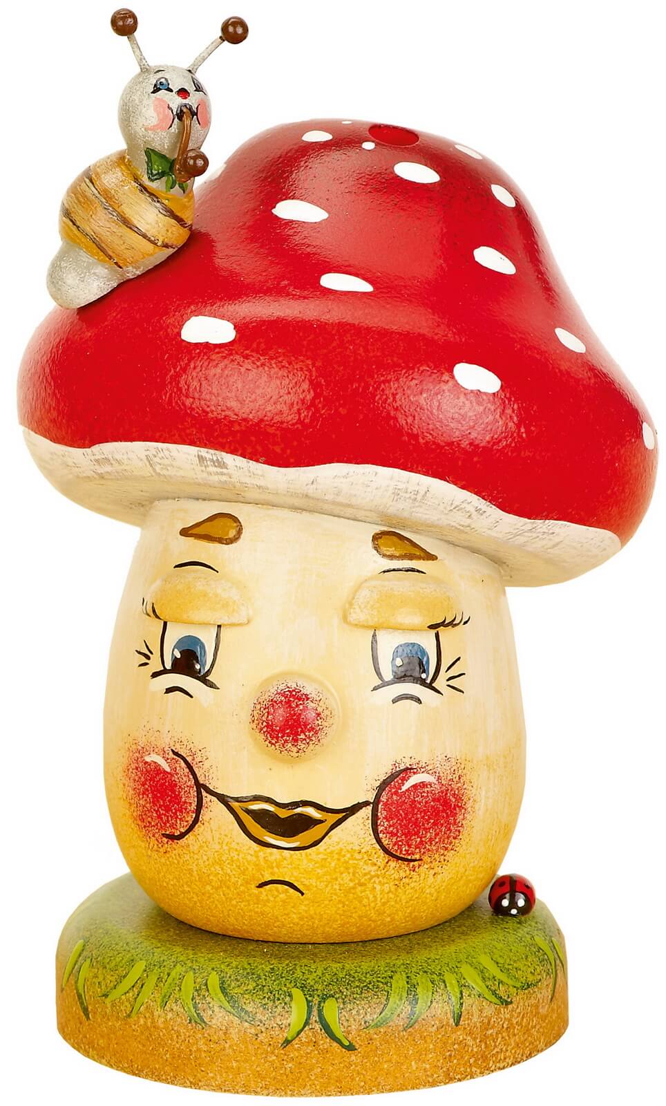 Räuchermännchen Glückspilz mini, 12 cm, farbig von Hubrig Volkskunst
