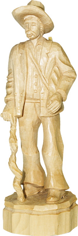 Hamburger Zimmermann, geschnitzt, natur, 25 cm von Schnitzkunst aus dem Erzgebirge_1