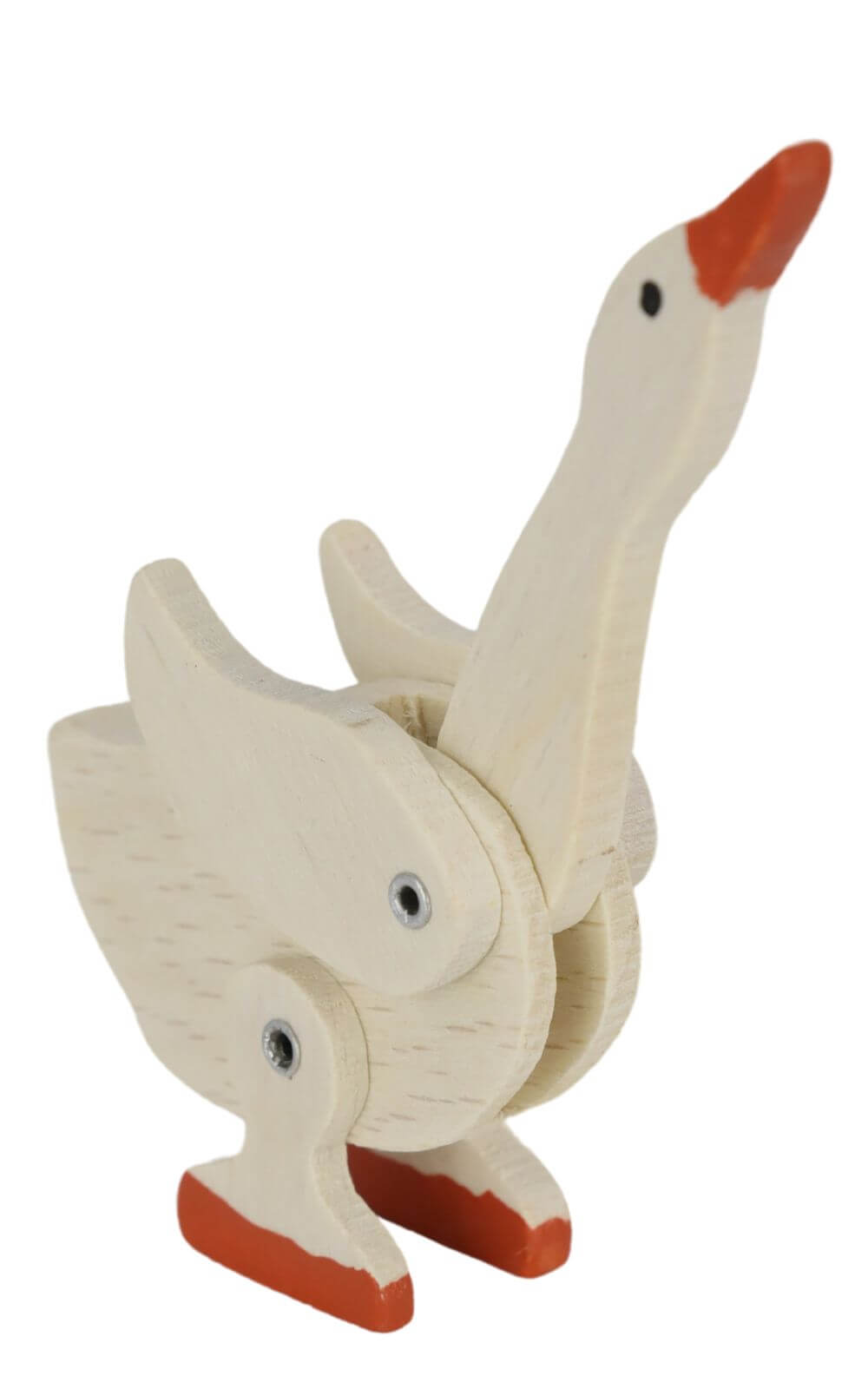 Miniatur Gans, beweglich, 8 cm, natur von SEIFFEN.COM_1