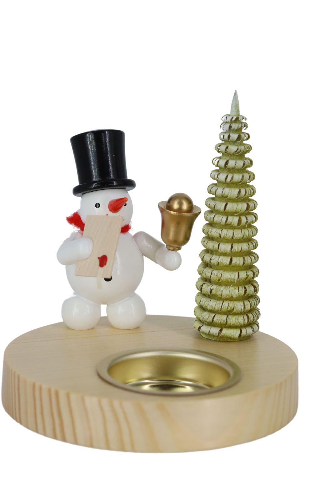 Kerzenhalter für Teelichthalte mit Schneemann Ausrufer, 10 cm, farbig von Ralf Zenker