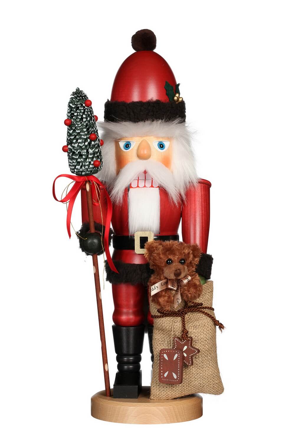 Nussknacker Weihnachtsmann mit Teddy, 45 cm von Christian Ulbricht