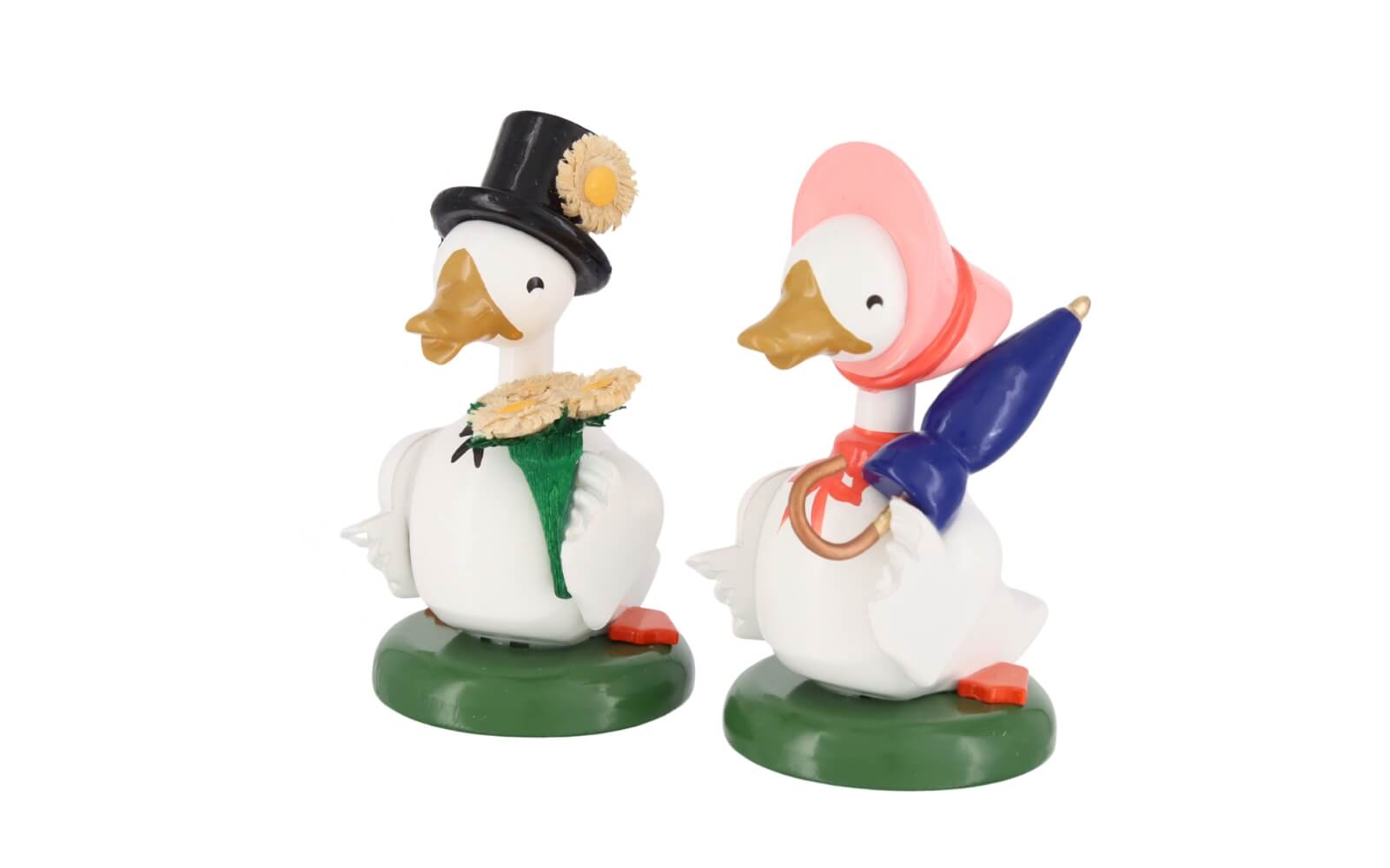 Gänse - Brautpaar, farbig, 2-teilig von SEIFFEN.COM_2