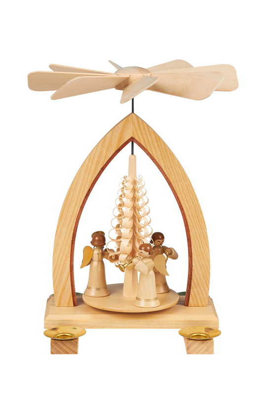 Weihnachtspyramide mit Weihnachtsengel, 26 cm von Heinz Lorenz