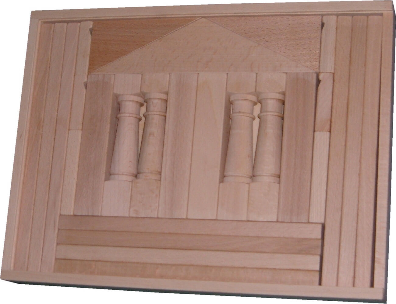 Baukasten Domizil 4, natur mit 27 Bausteinen von Ebert GmbH
