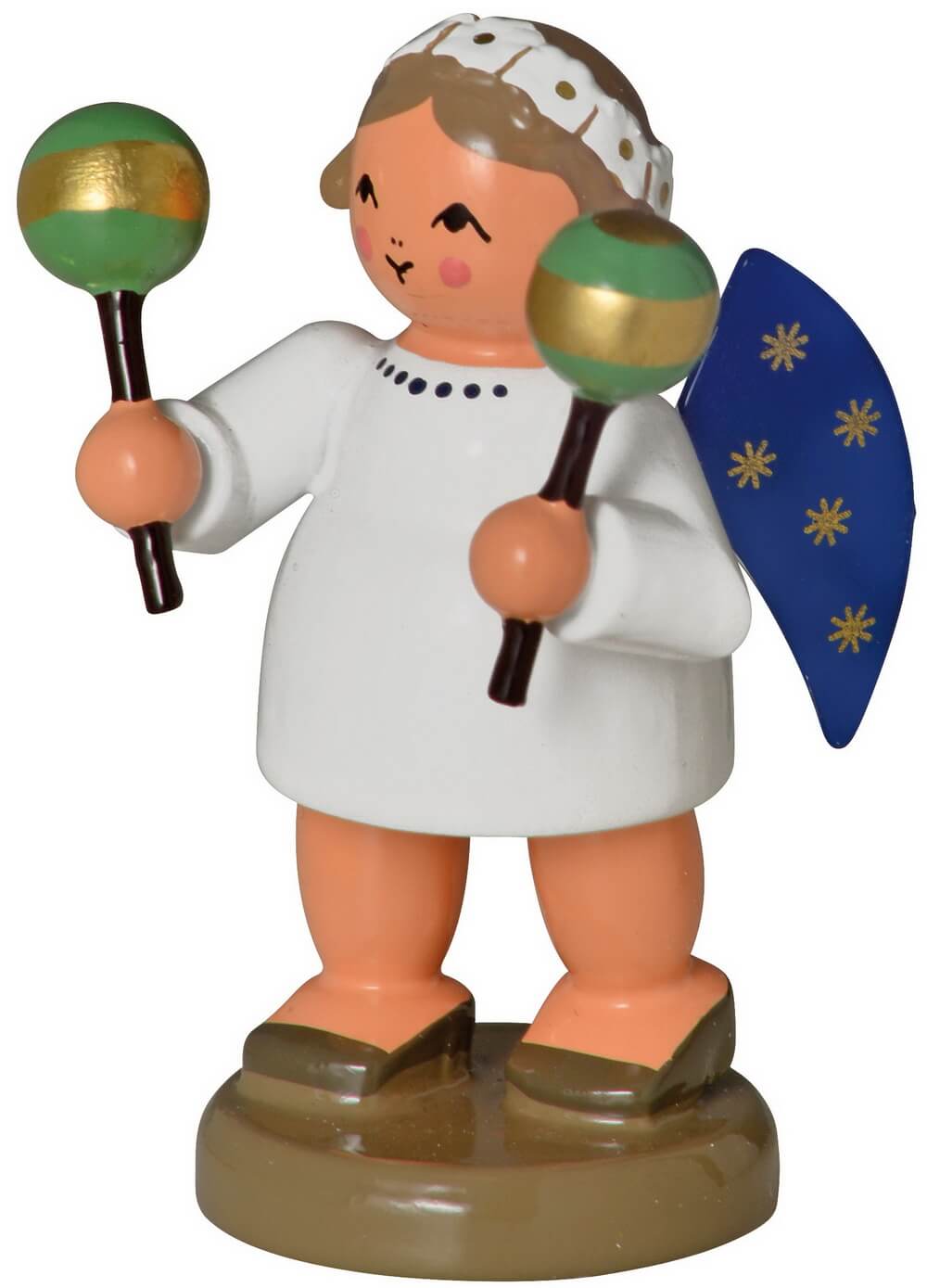 Miniatur Weihnachtsengel mit Maracas, 5 cm von KWO