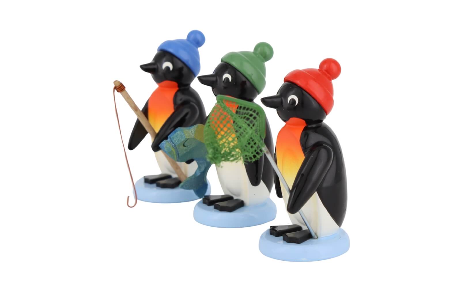 Miniatur Pinguine - Angler, 3 - teilig von SEIFFEN.COM