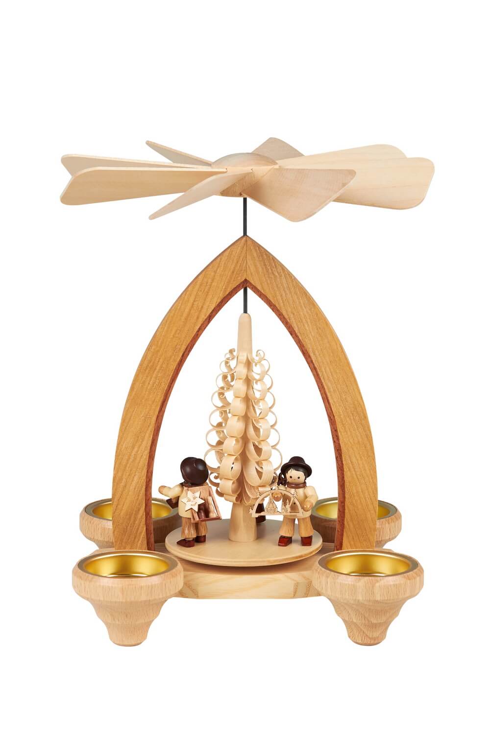 Weihnachtspyramide für Teelichte Handelsleute, 26 cm von Heinz Lorenz