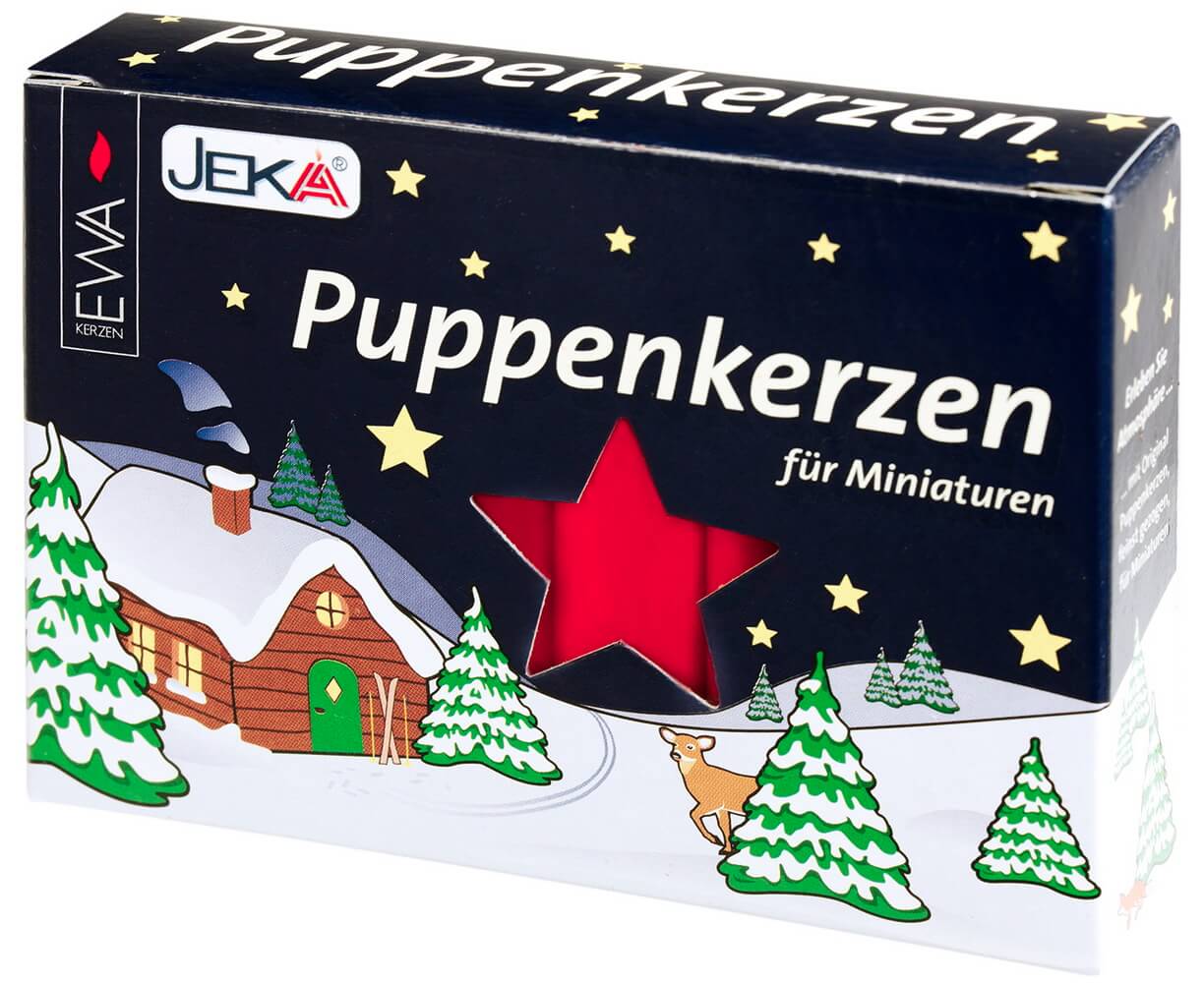 EWA Puppenkerzen 40 Stück, rot von Ebersbacher Kerzenfabrik