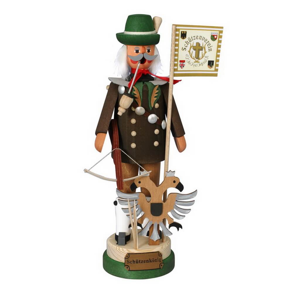 Räuchermännchen Schützenkönig, braun von Karl Werner
