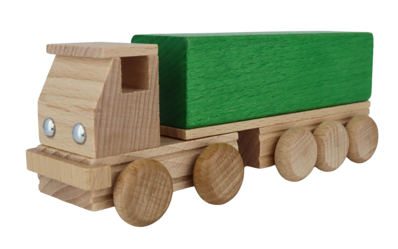 Holzauto Sattelschlepper mit Pritsche, farbig von Ebert GmbH_3