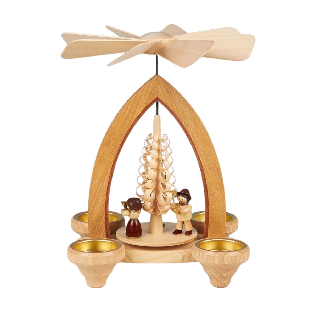 Teelichtpyramide Bläsertrio, 26 cm von Heinz Lorenz