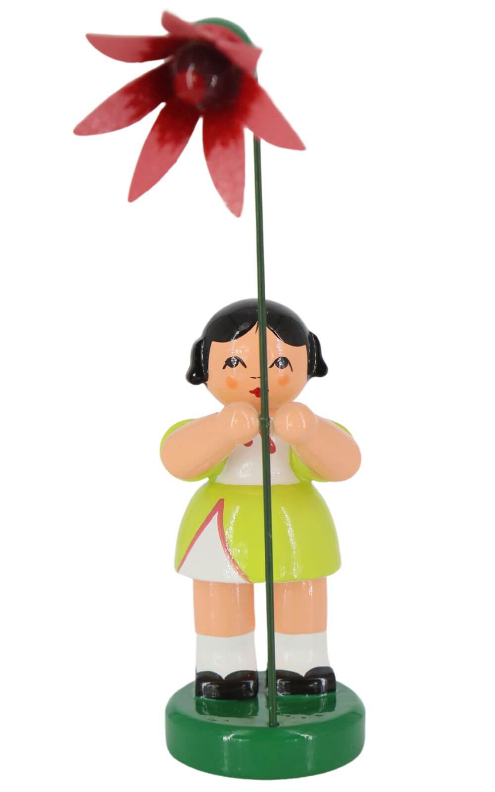 Blumenmädchen Jessica mit Blume Coral, 10 cm von Figurenland Uhlig GmbH_2