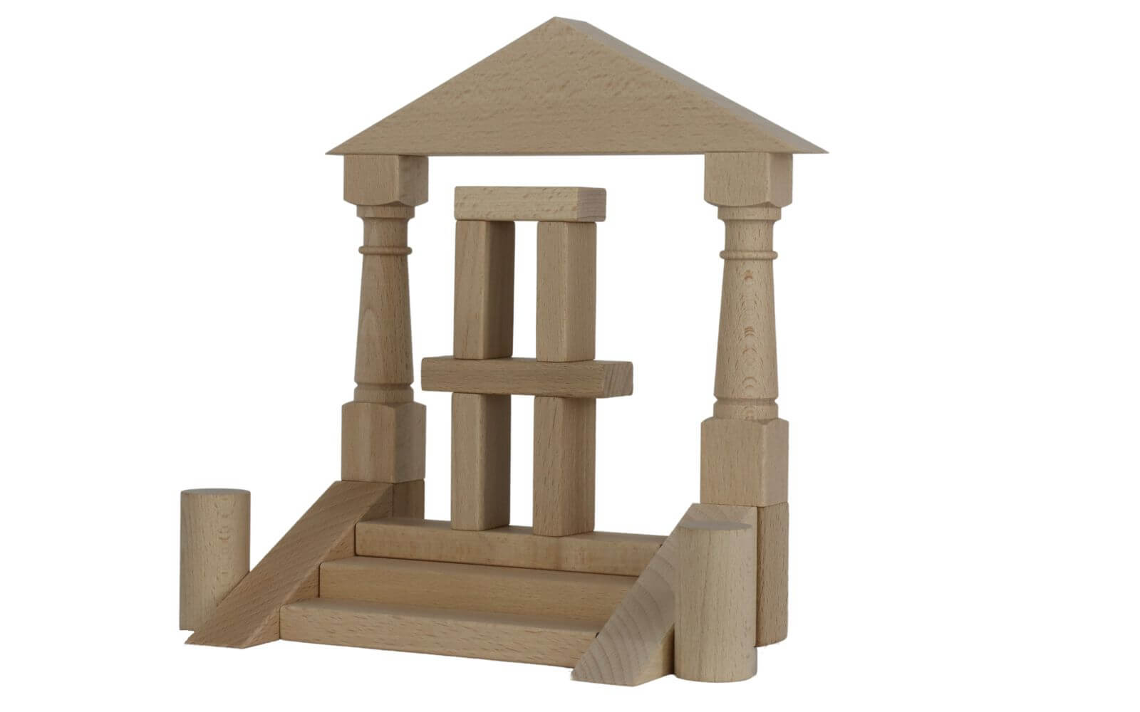 Baukasten Domizil I, natur mit 24 Bausteinen von Ebert GmbH_2