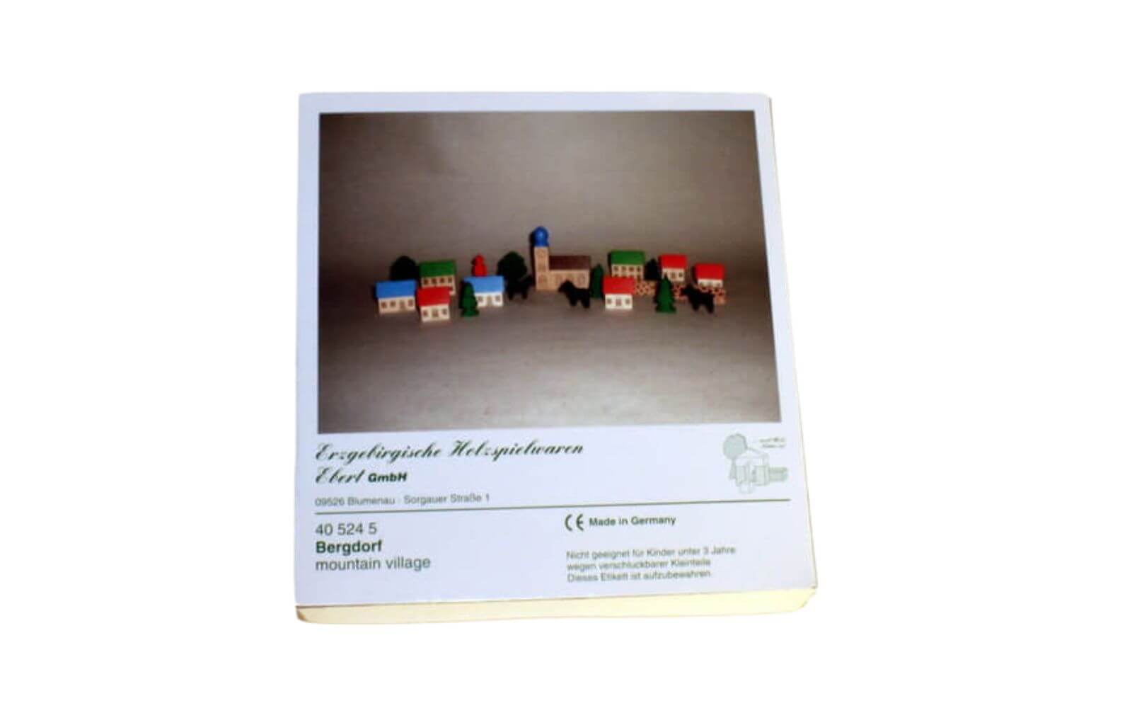 Holzspielzeug Bergdorf im Karton, farbig von Ebert GmbH_1