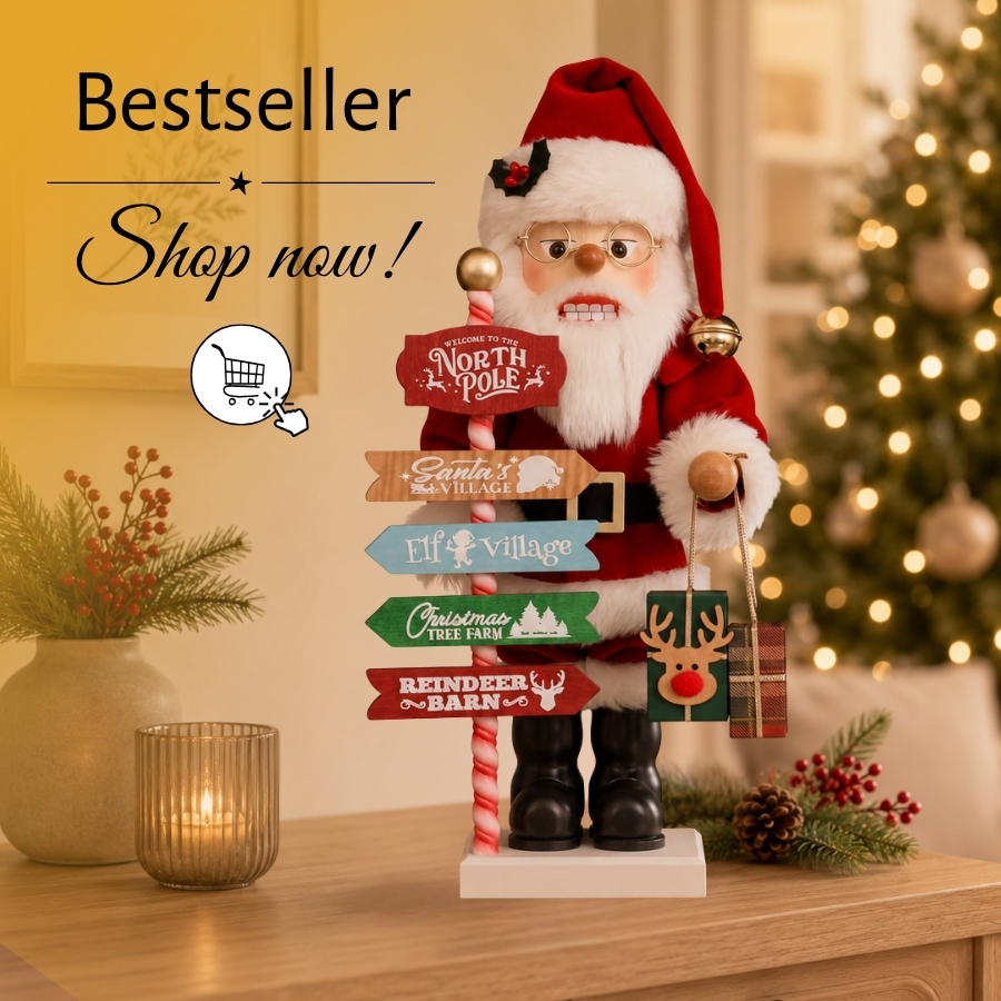 Premium Nussknacker Nordpol Weihnachtsmann, 48 cm von Christian Ulbricht
