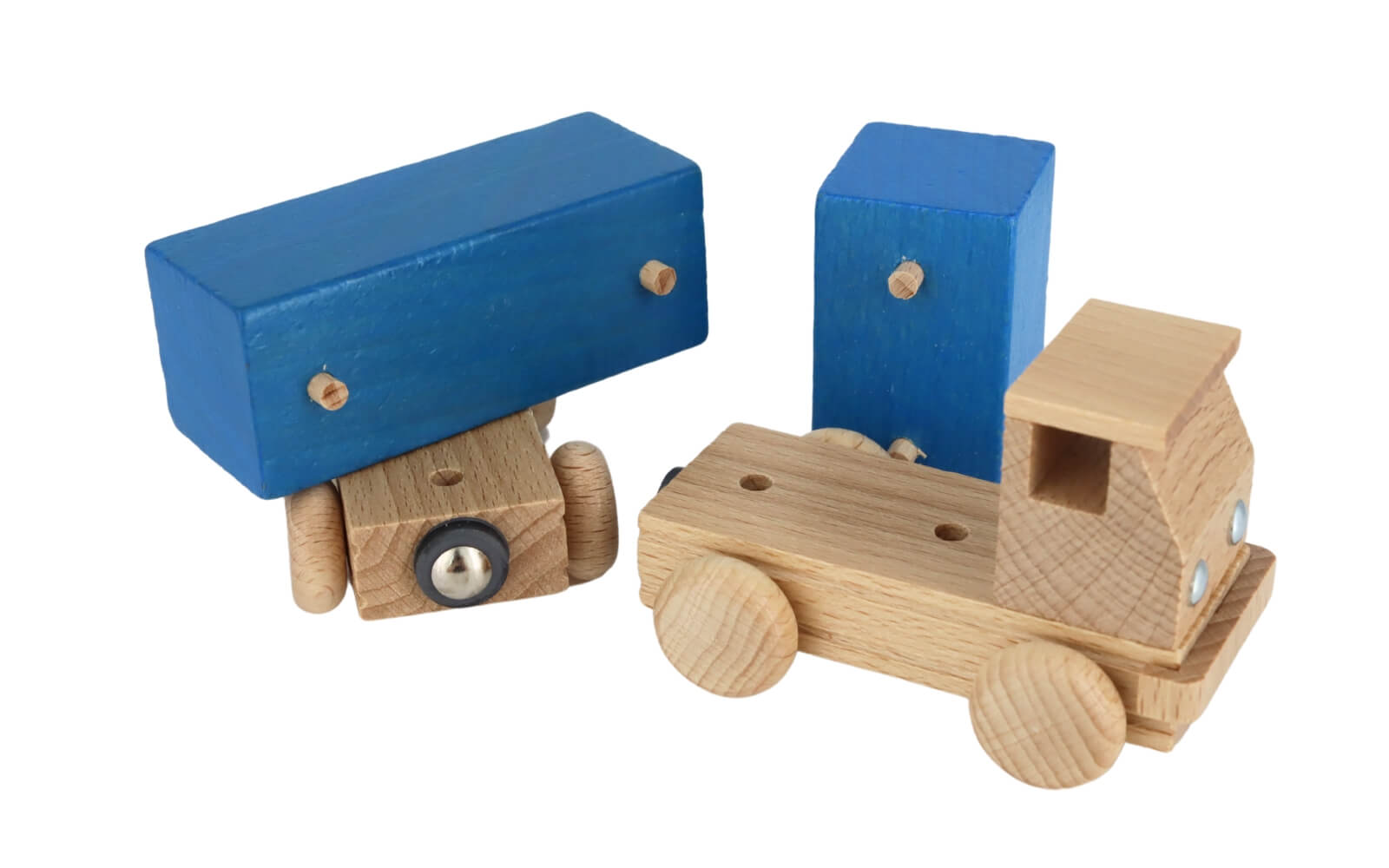 Holzspielzeug Lastzug mit Anhänger, farbig von Ebert GmbH_4
