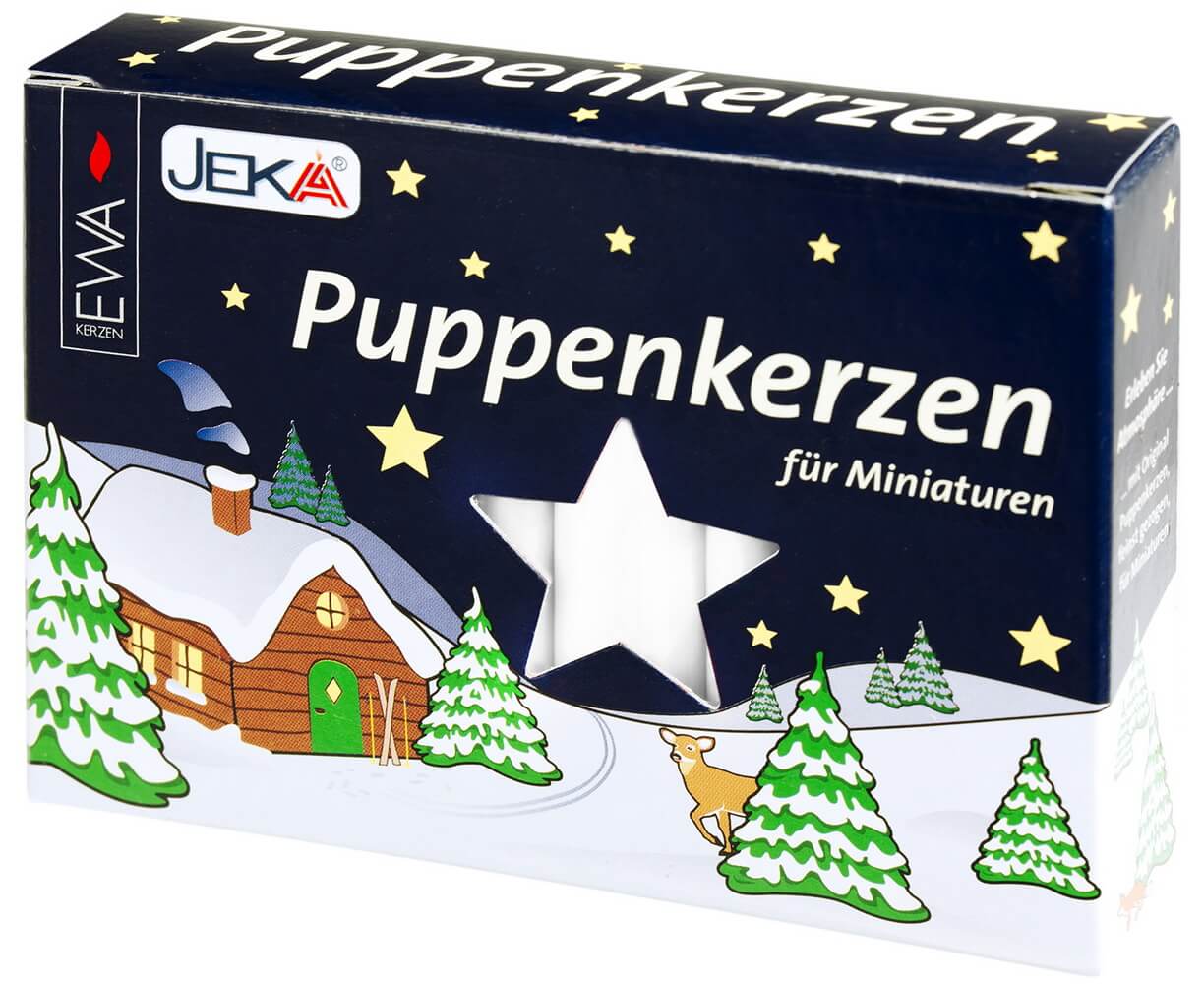 EWA Puppenkerzen 40 Stück, weiß