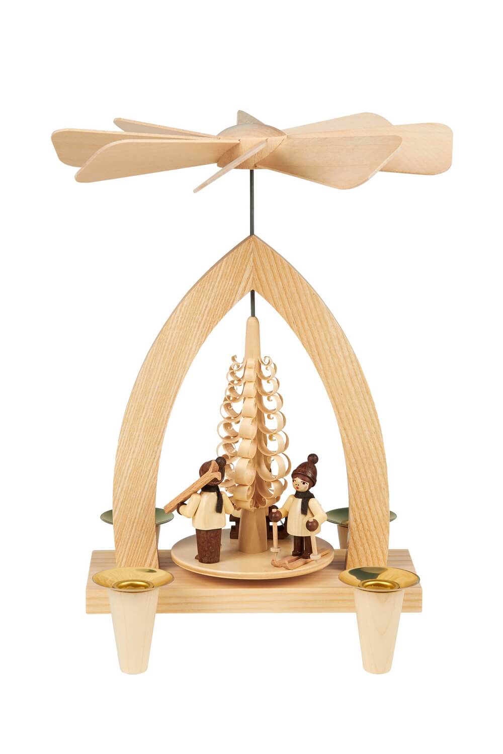 Weihnachtspyramide mit Winterkinder, 26 cm, Heinz Lorenz Olbernhau/ Erzgebirge_ Bild1