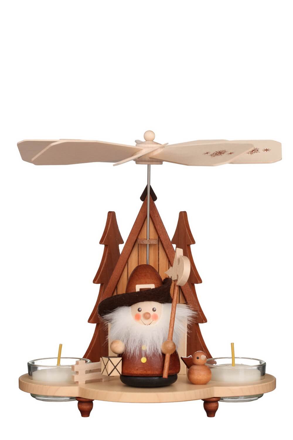 Weihnachtspyramide für Teelichte Nachtwächter, 20 cm von Christian Ulbricht