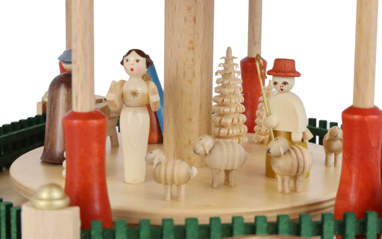 Weihnachtspyramide mit Heiliger Familie, 3 – stöckig, 39 cm von Richard Glässer_3