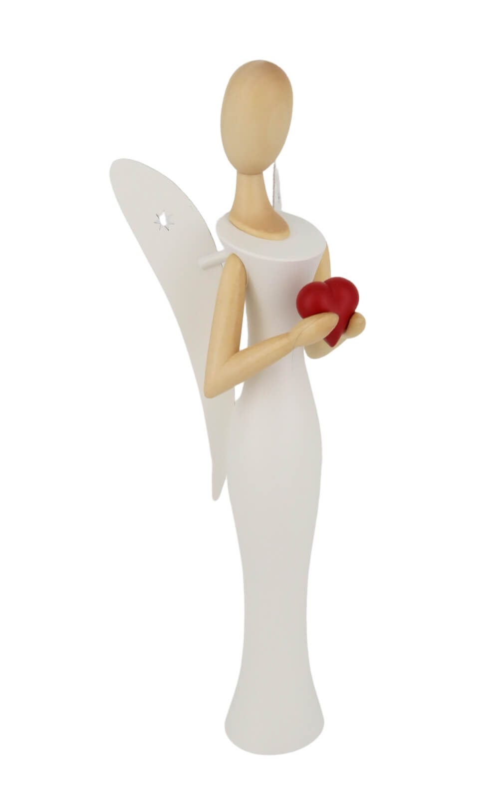 Engel - Sternkopf mit Herz, stehend 25 cm von Holzkunst Gahlenz_3