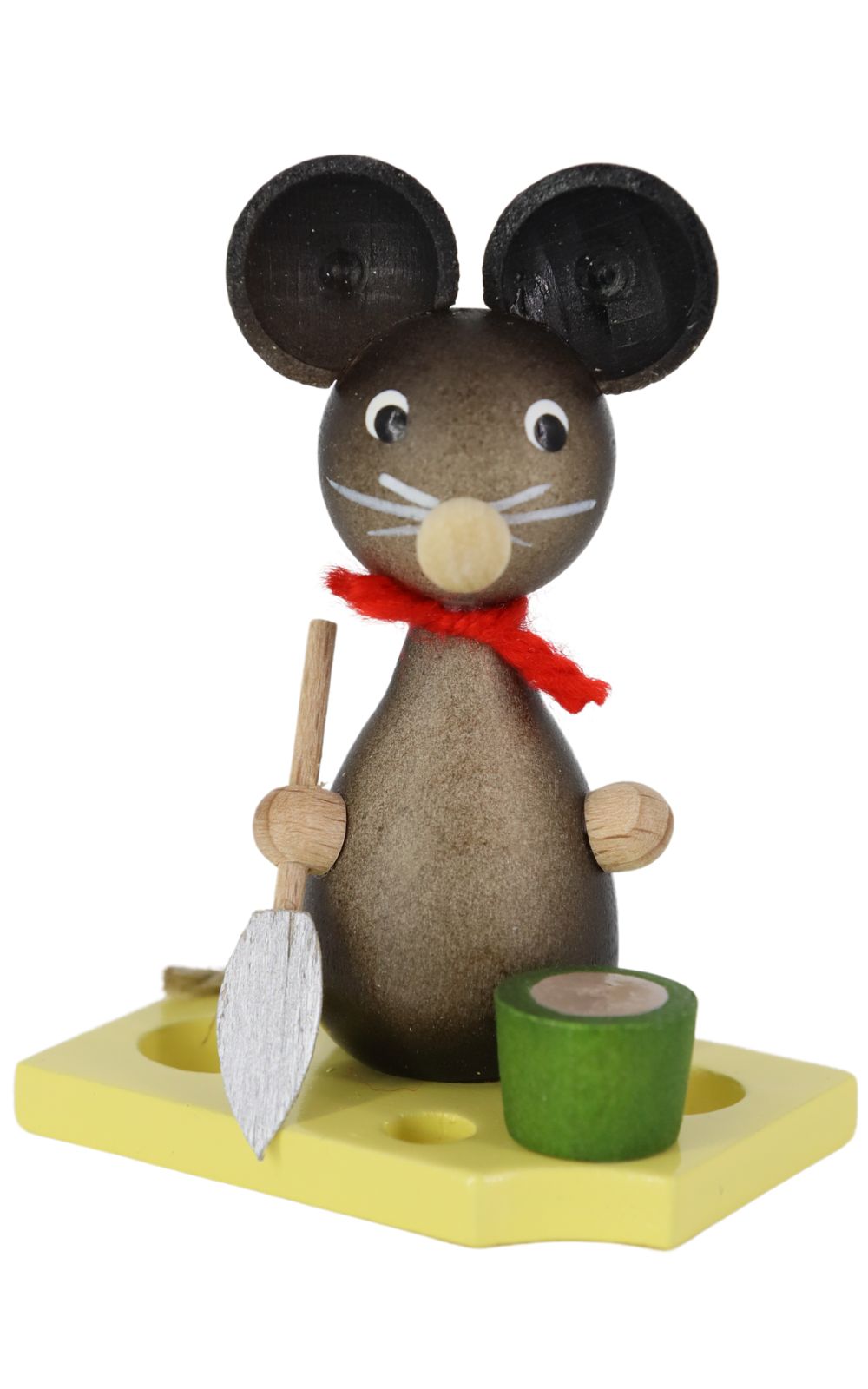 Miniatur Mäusekind mit Schaufel und Eimer, 7 cm, farbig von Ralf Zenker