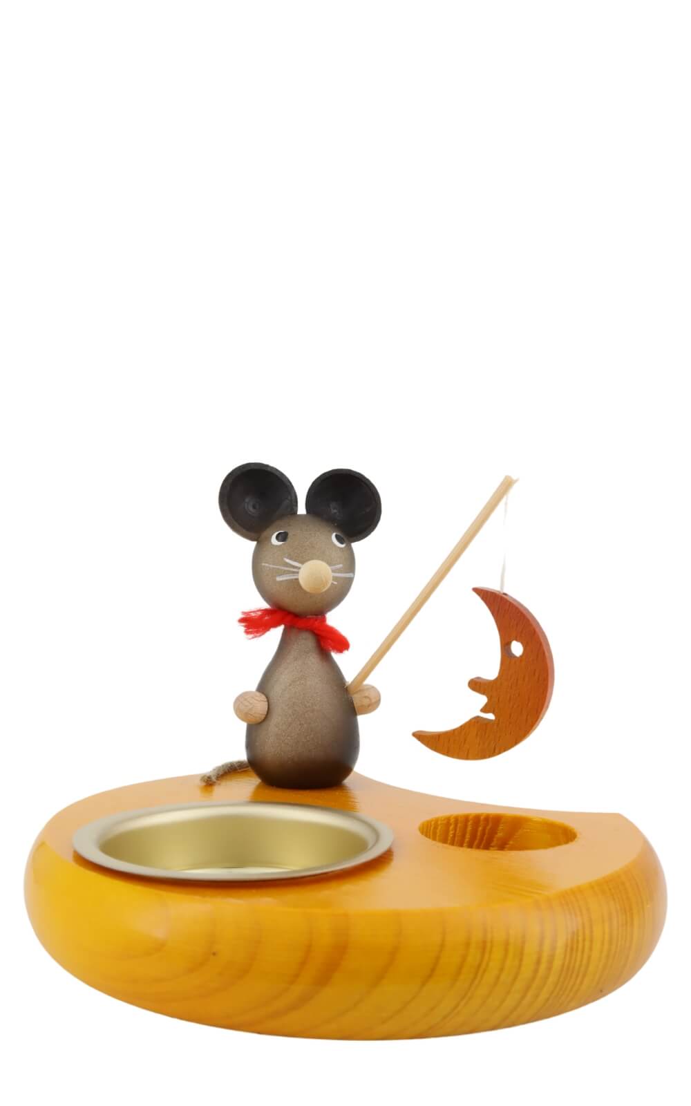 Kerzenhalter für Teelichte mit Maus und Mond, farbig, 6 cm von Ralf Zenker_1