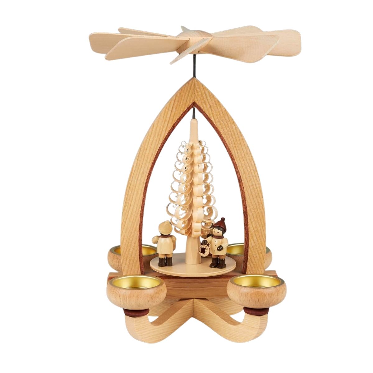 Weihnachtspyramide mit Lampionkinder, 28 cm von Heinz Lorenz