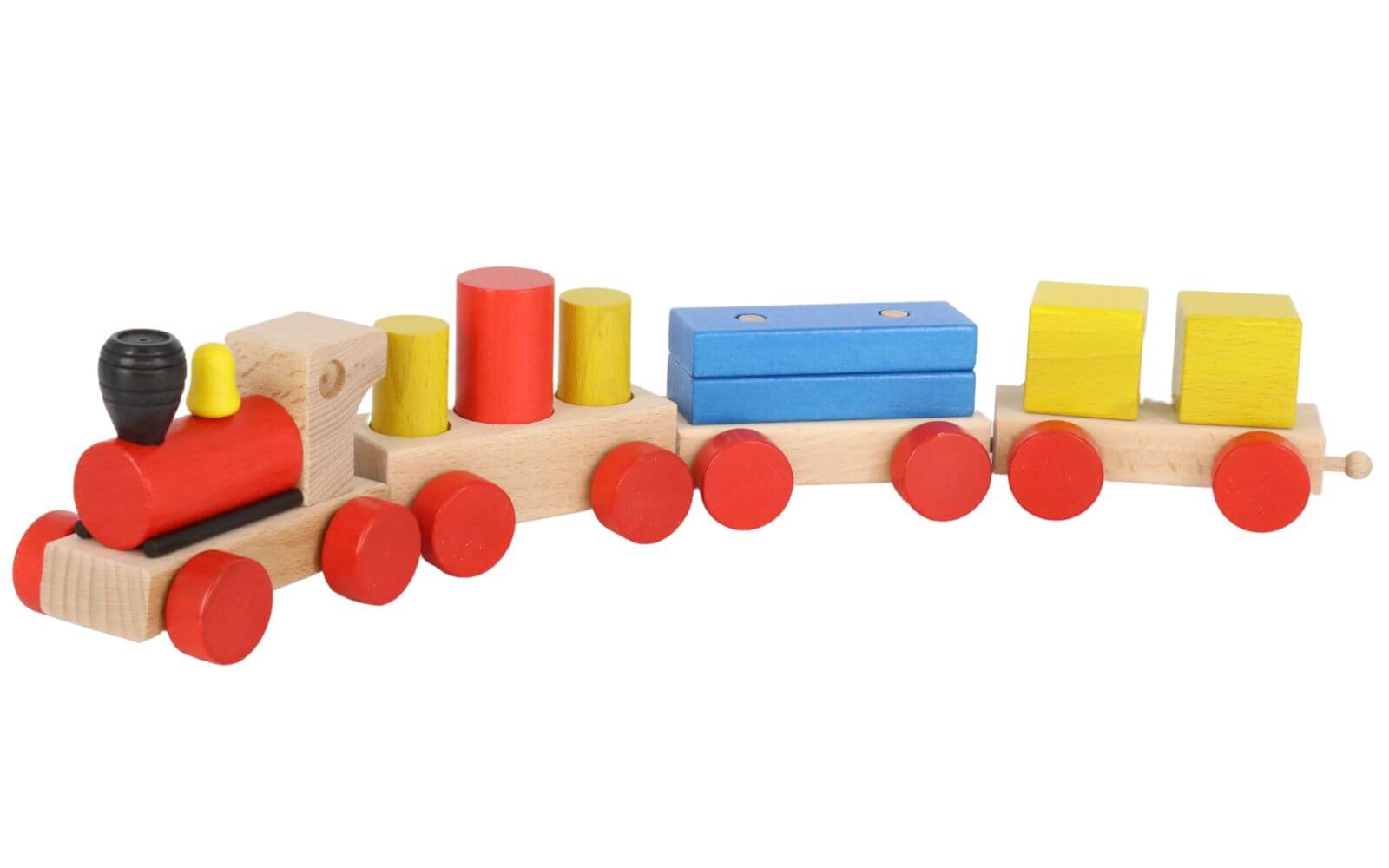 Holzeisenbahn, 42 cm, farbig von Ebert GmbH