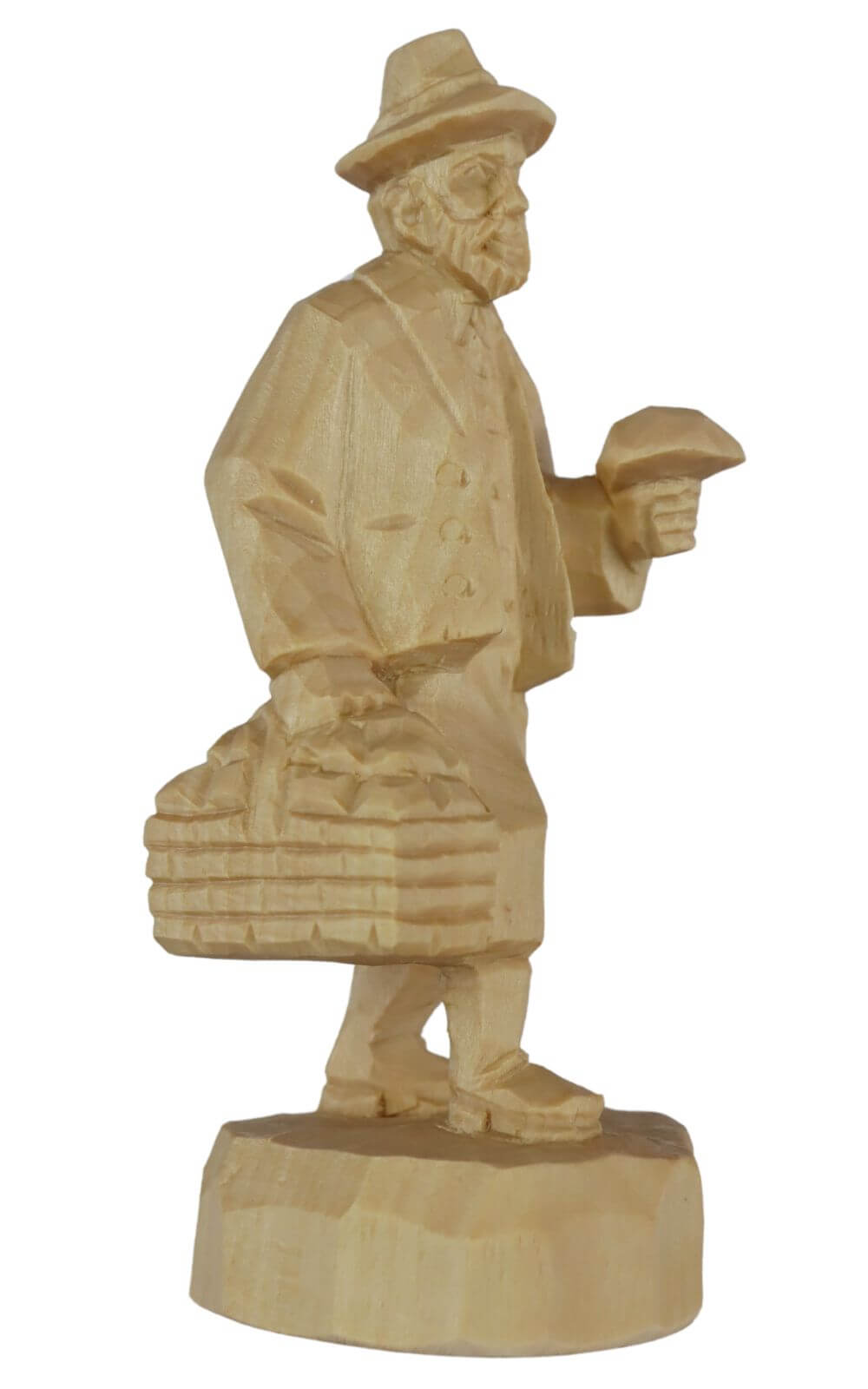 Pilzsucher, 12 cm, natur von Schnitzkunst aus dem Erzgebirge_2