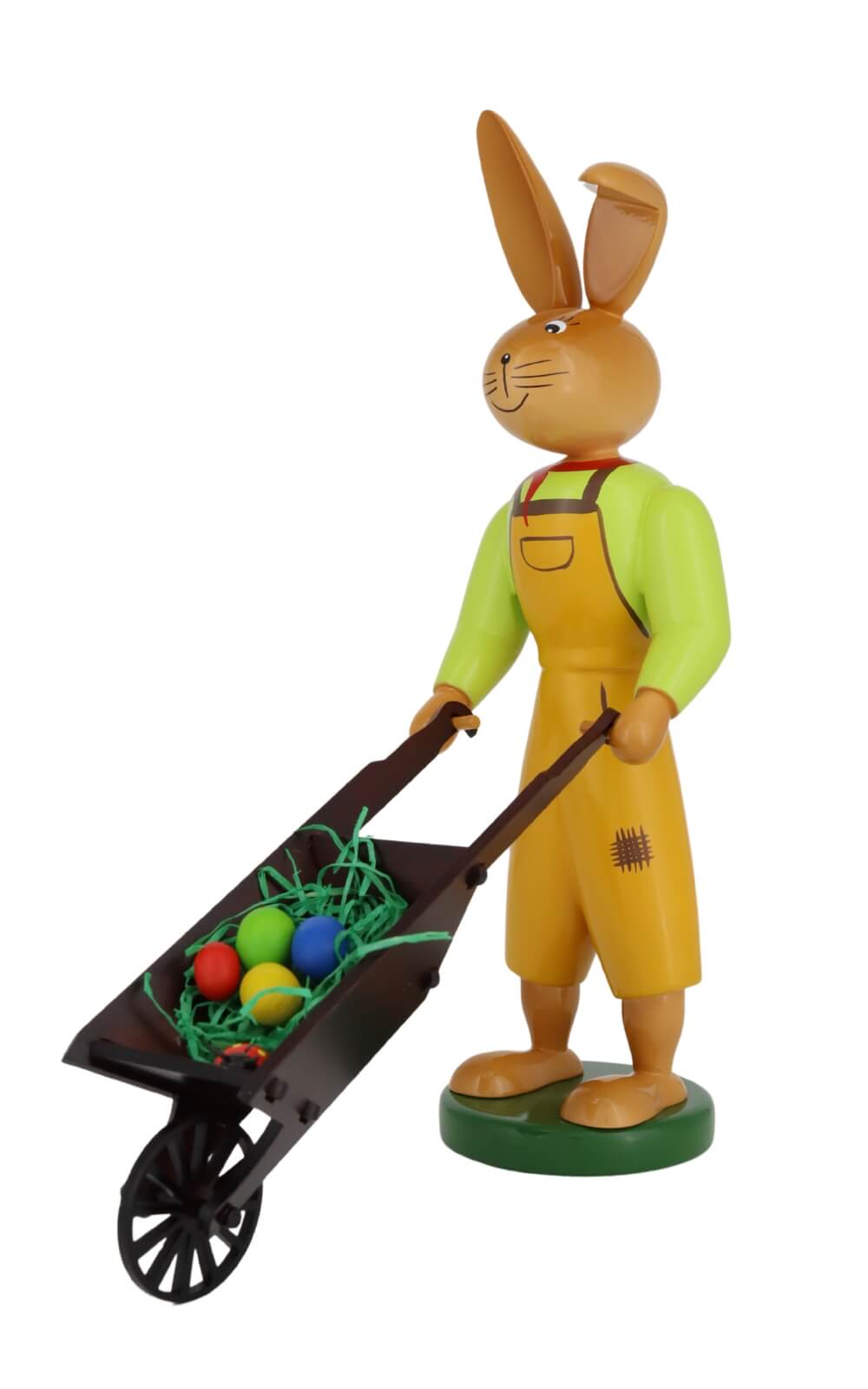 Osterhase mit Schubkarre, 25 cm von Holzkunst Gahlenz_1