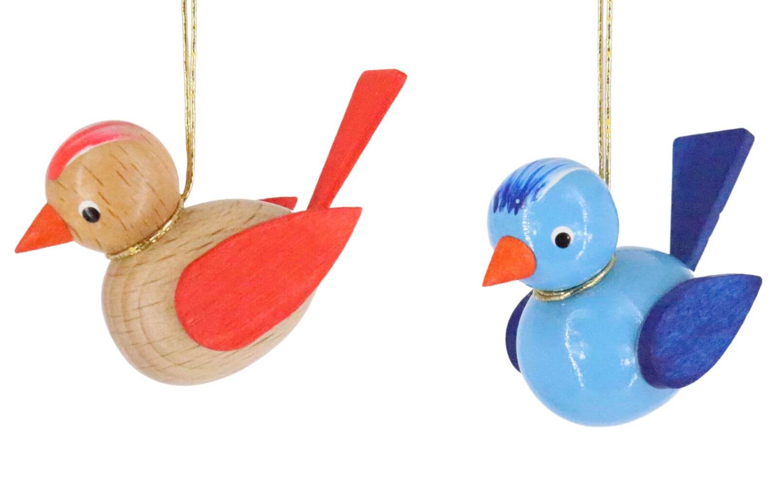 Vögel zum Hängen, blau/braun, 2 Stück von SEIFFEN.COM by Nestler GmbH_2