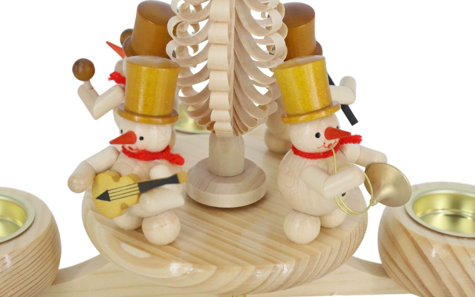 Adventsleuchter mit Schneemännern, für Teelichte natur, 23 cm von Ralf Zenker_2
