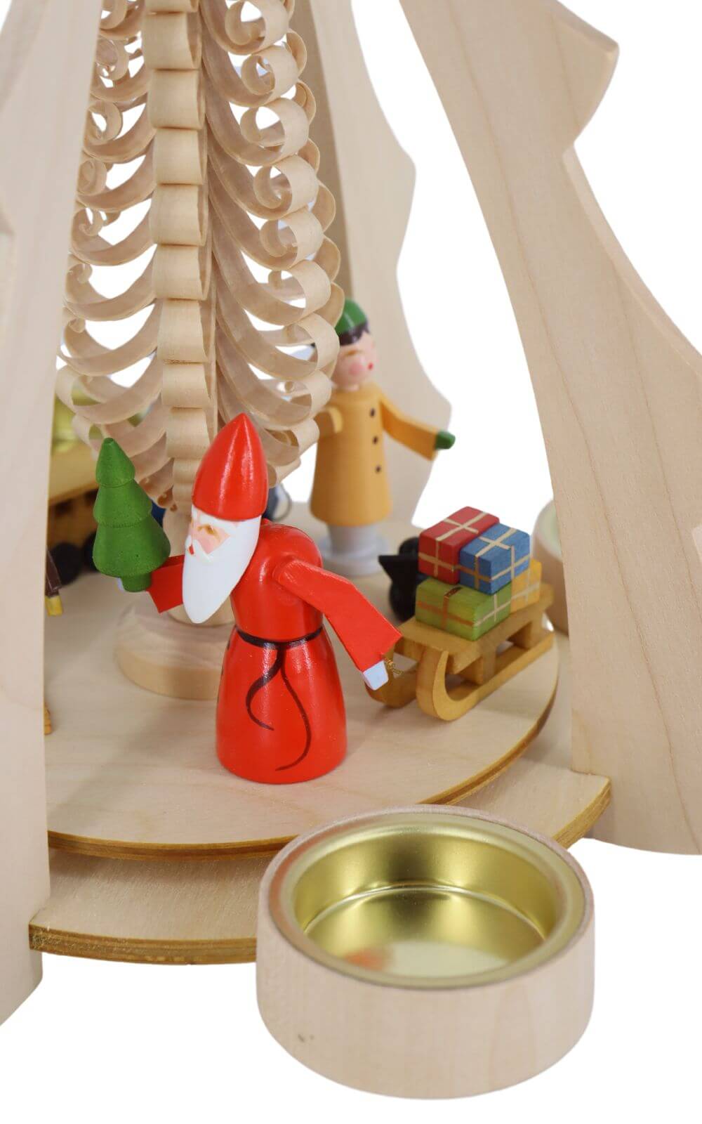 Teelichtpyramide mit Weihnachtsmann, 33 cm von Volker Zenker_2