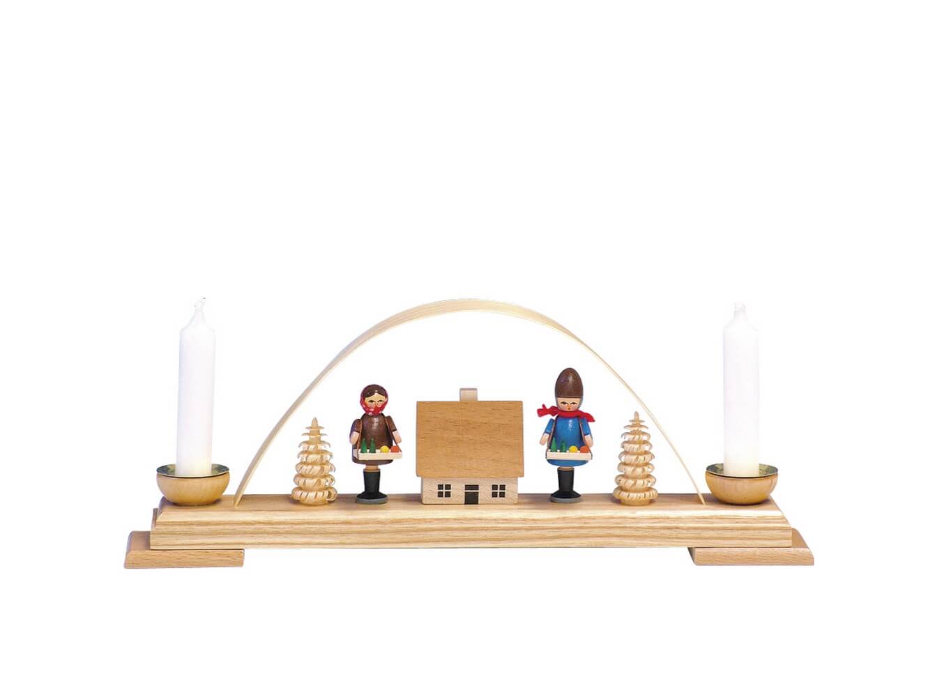 Kerzenhalter Minischwibbogen mit Striezelkinder von Knuth Neuber