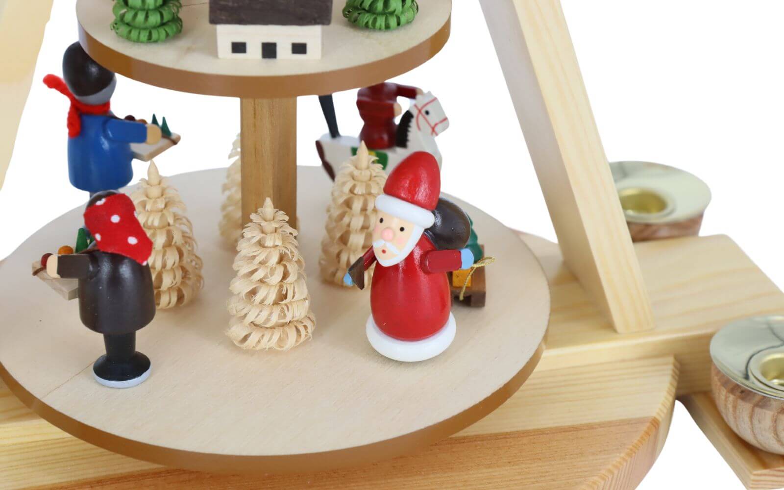 Weihnachtspyramide Seiffener Dorf mit Weihnachtsmann von Knuth Neuber_6