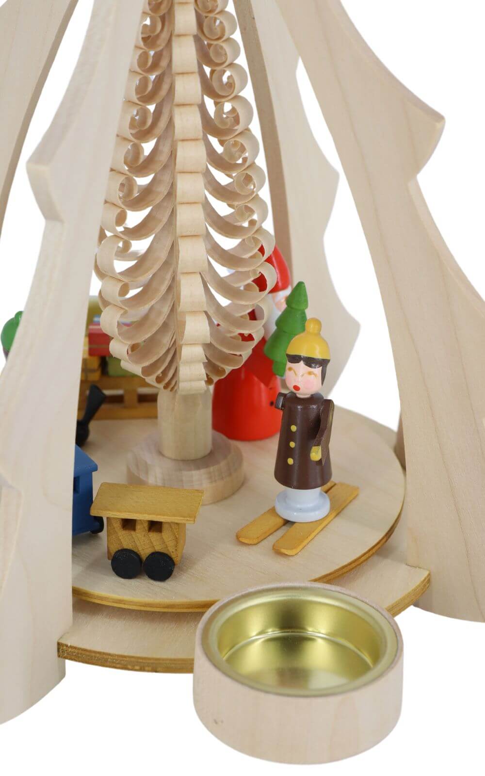 Teelichtpyramide mit Weihnachtsmann, 33 cm von Volker Zenker_3