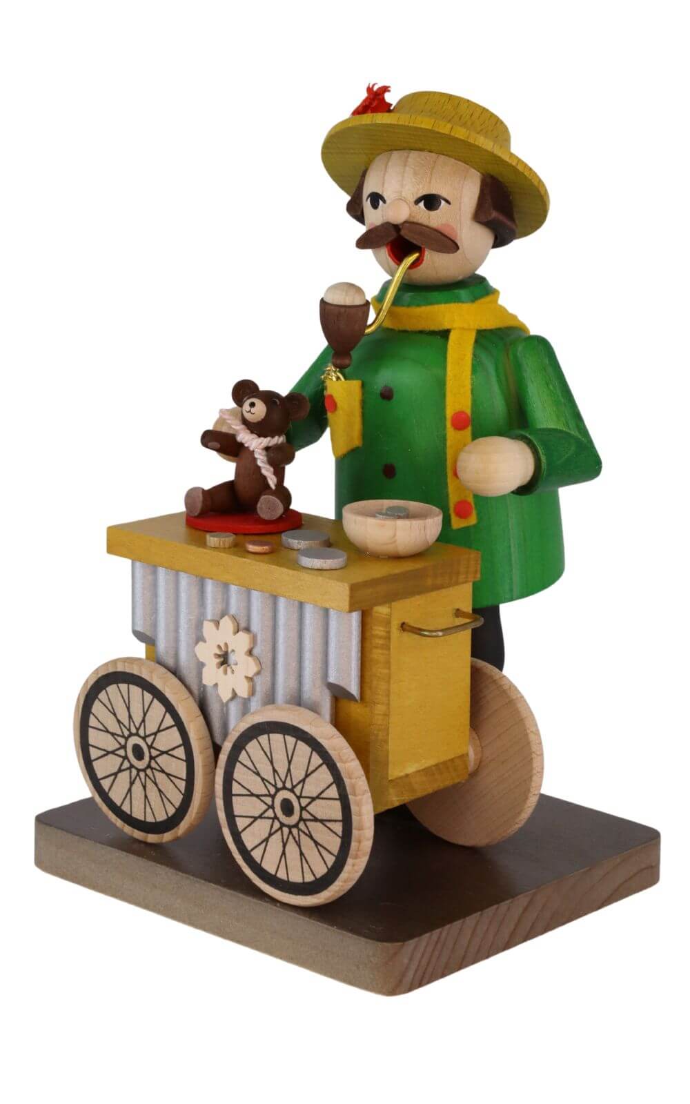 Räuchermännchen Leierkastenmann, 17 cm, farbig von Richard Glässer_3