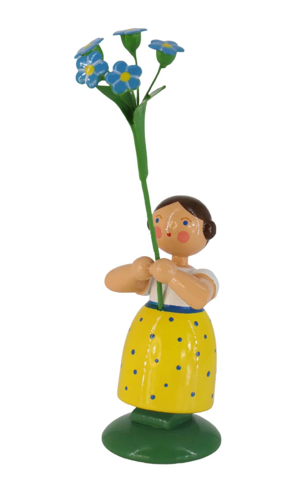 Blumenmädchen mit Vergissmeinnicht, 12 cm von HODREWA Legler