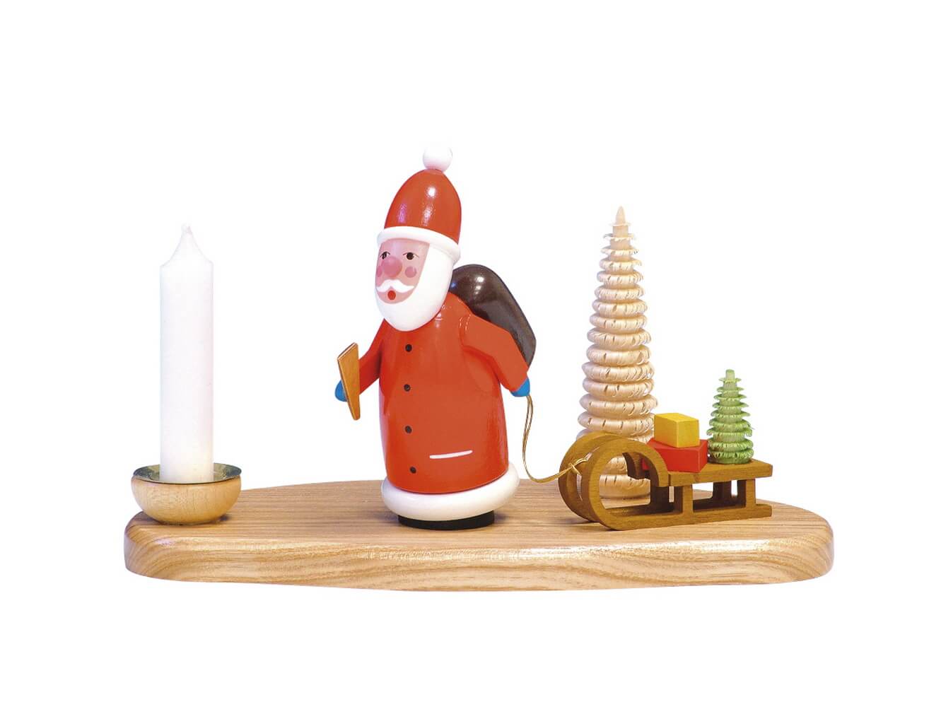 Kerzenhalter Weihnachtsmann mit Schlitten von Knuth Neuber