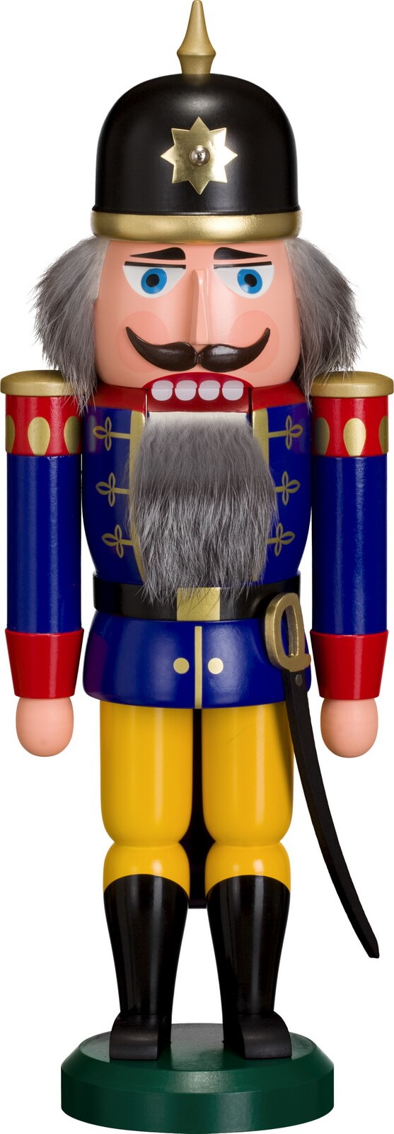 Nussknacker Soldat, blau, 38 cm von Seiffener Volkskunst eG
