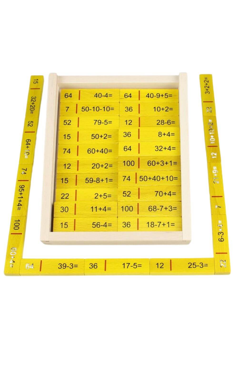Rechendomino 1 aus Holz, 40 Teile von Ebert GmbH_Bild2