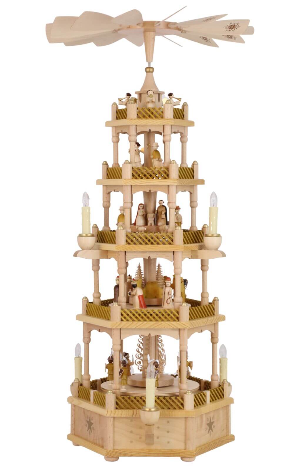 Weihnachtspyramide Heilige Geschichte, 5 - stöckig, elektrisch von Richard Glässer_2