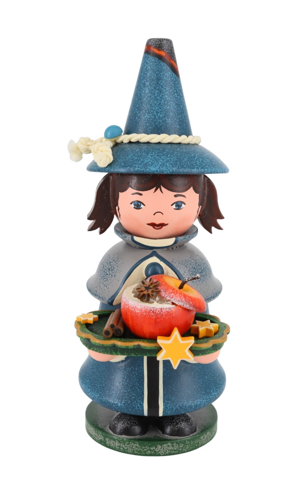 Räuchermännchen Wichtel mit Bratapfel, 14 cm von Hubrig Volkskunst_1