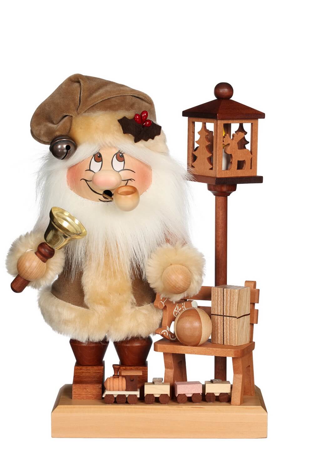 Räuchermännchen Wichtel Weihnachtsmann mit Bank, 28 cm von Christian Ulbricht