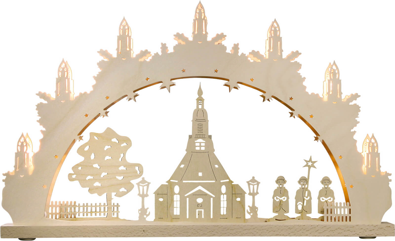 LED Schwibbogen Seiffener Kirche von Weigla