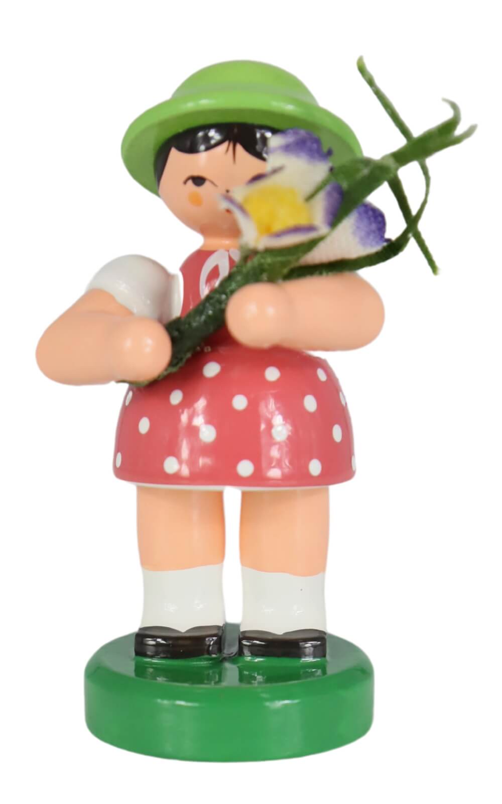 Miniatur Blumenmädchen, rosa/grün von Figurenland Uhlig GmbH_1